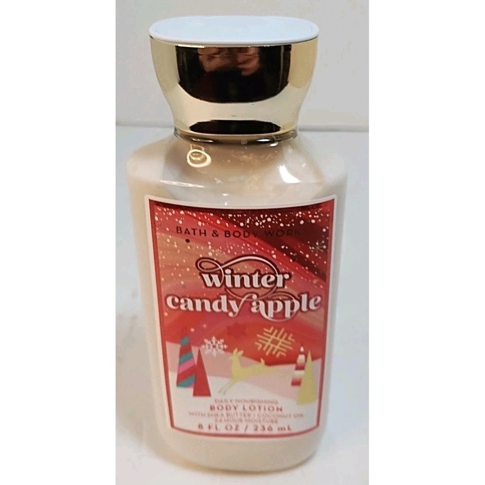 Bath & Body Works Body Lotion Shea Butter Winter Candy Apple 8oz Moisturizer NEW